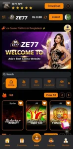ZE77 Game Interface and gaming page