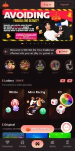 Main dashboard of 92 Star Game app showing games, options, and features