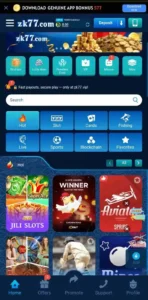 zk77 game interface and games